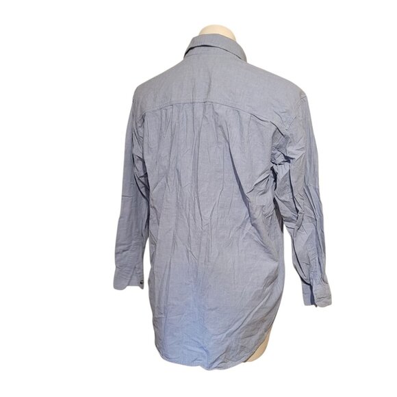 Vintage Denim Shirt Dogs Embroidered Talk Of The Walk Casey Coleman Rebrand L XL - Picture 6 of 9